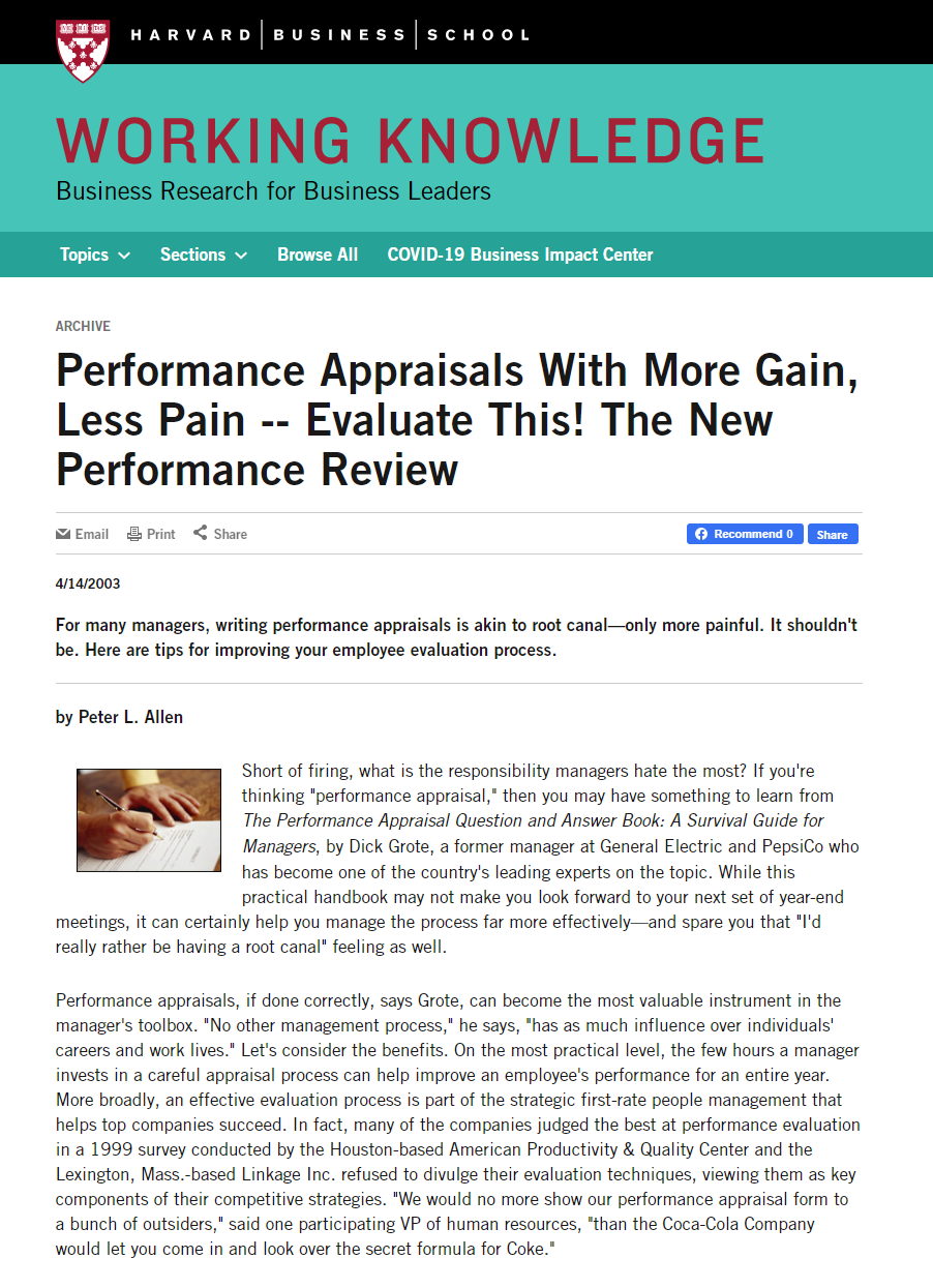 Performance Appraisals